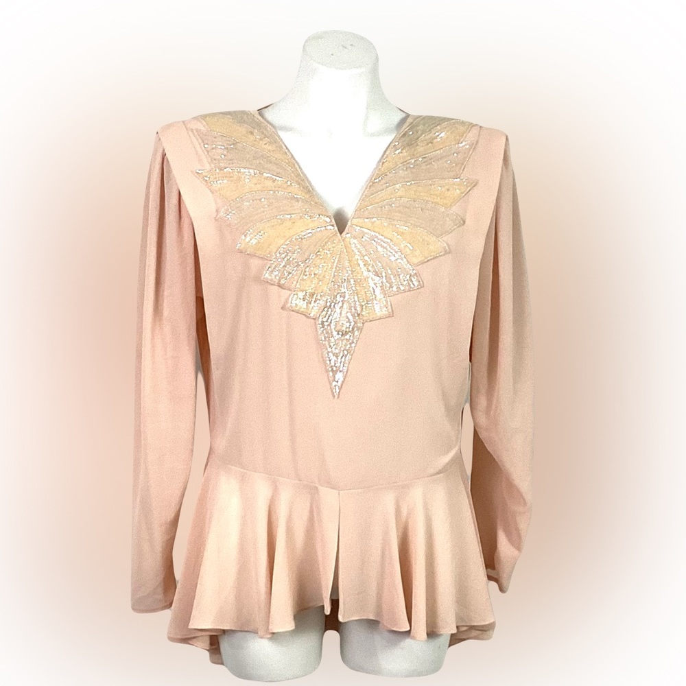 Vintage Samuel Scott glamour georgette top-15/16